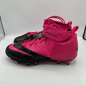 Mens Nike Lunar Super Bad  Pro TD Football Cleats 511334 001 Sz 14.5 Pink/Black